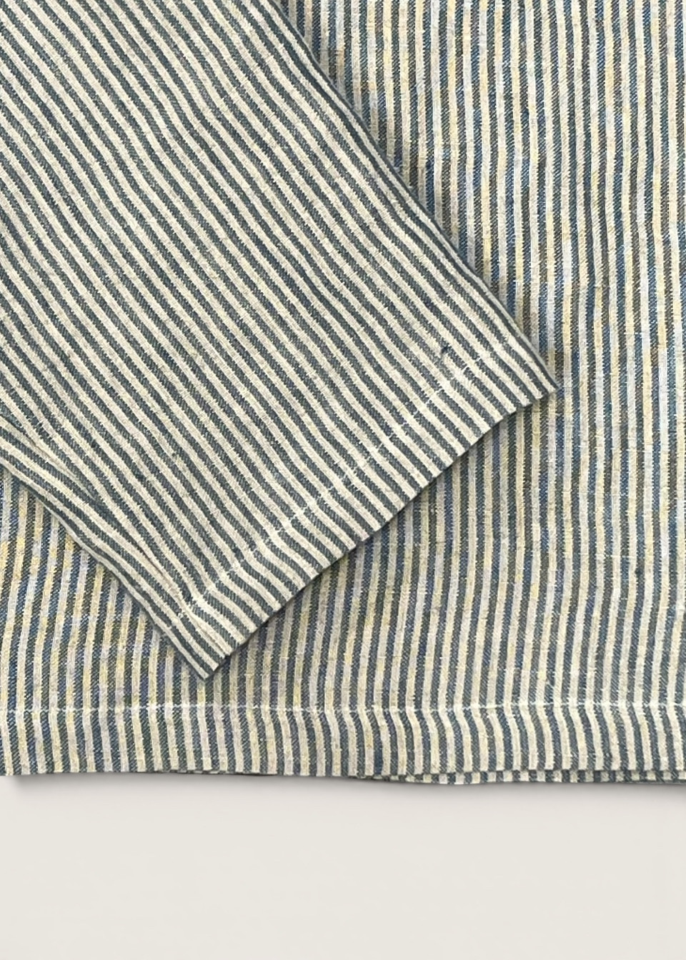 Jumper 03 in Sky blue striped linen - LE VESTIAIRE DE JEANNE