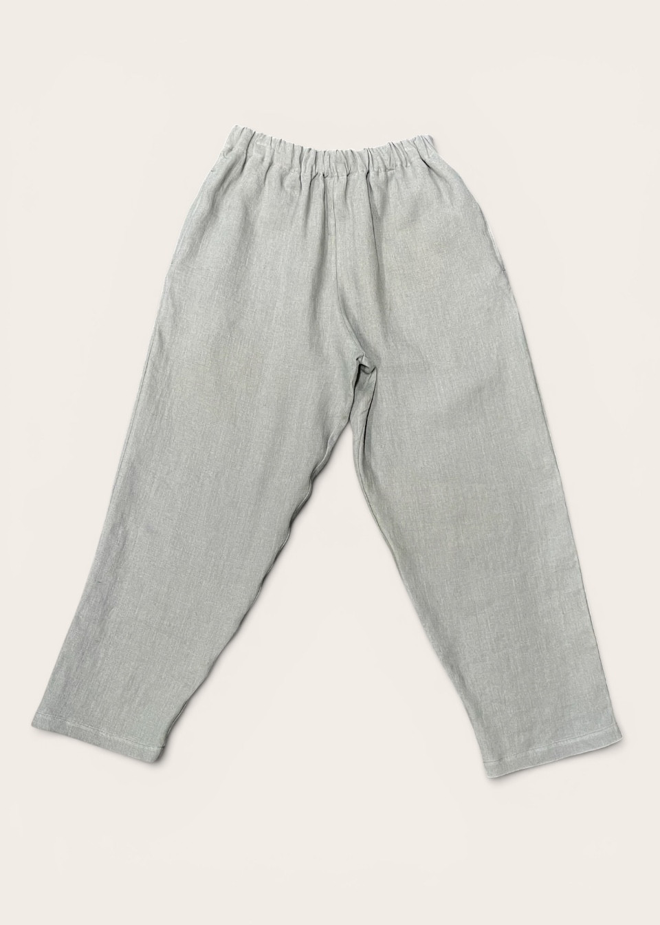 Classic trousers in storm blue linen - LE VESTIAIRE DE JEANNE