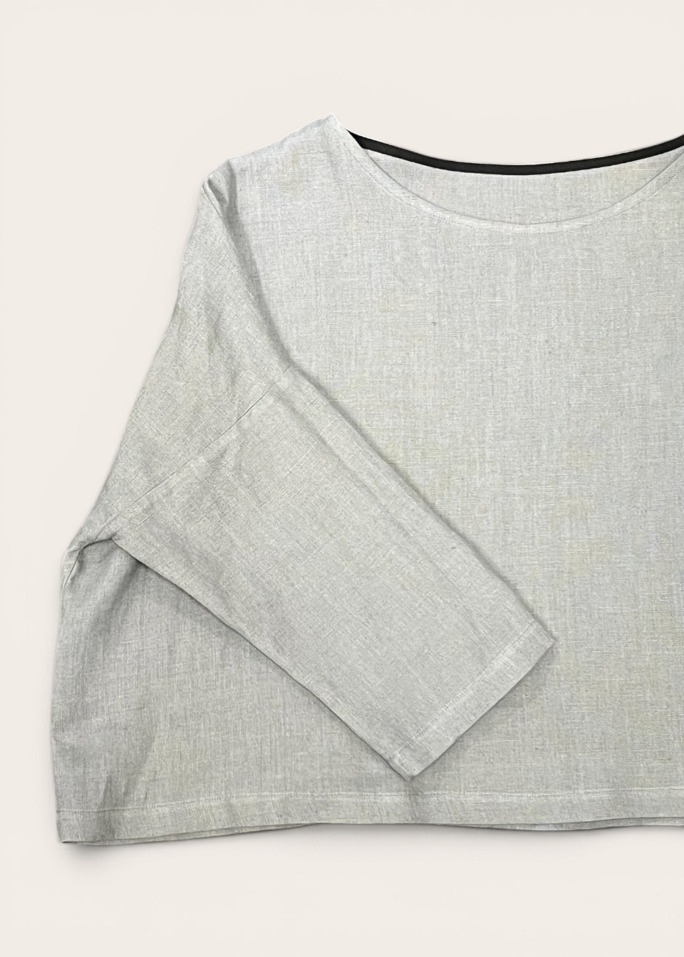 Pull 03 en lin bleu orage - LE VESTIAIRE DE JEANNE