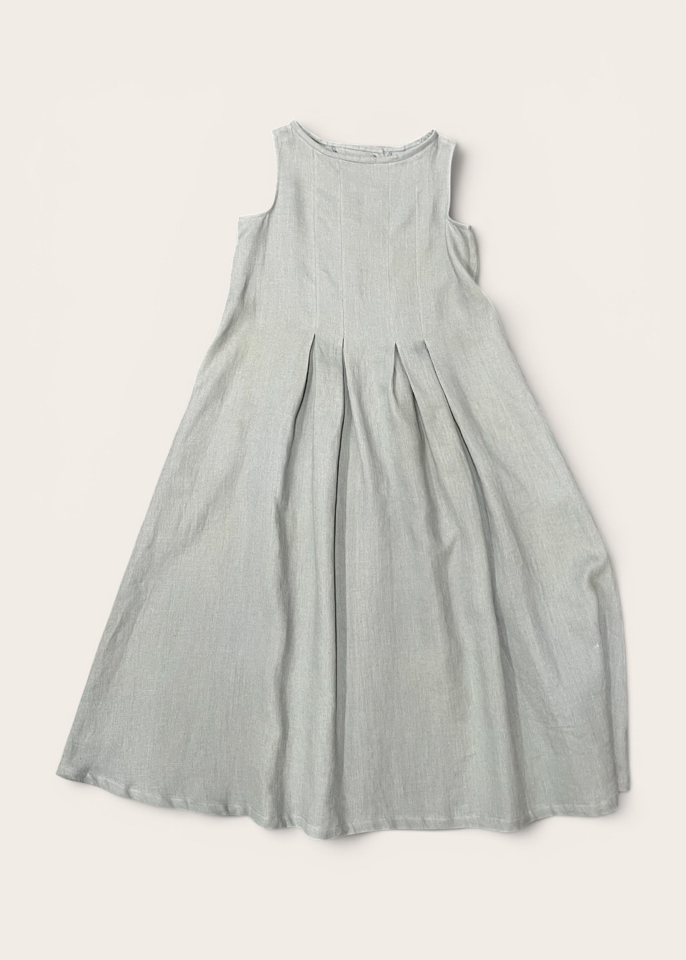 Robe 15 en lin bleu orage - LE VESTIAIRE DE JEANNE