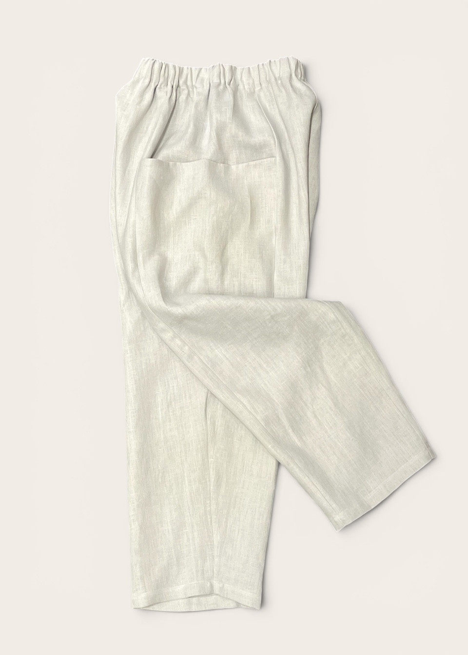 Pantalon 09 en lin gris nuage - LE VESTIAIRE DE JEANNE