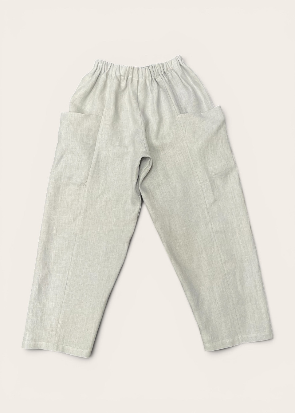 Pantalon 09 en lin gris nuage - LE VESTIAIRE DE JEANNE
