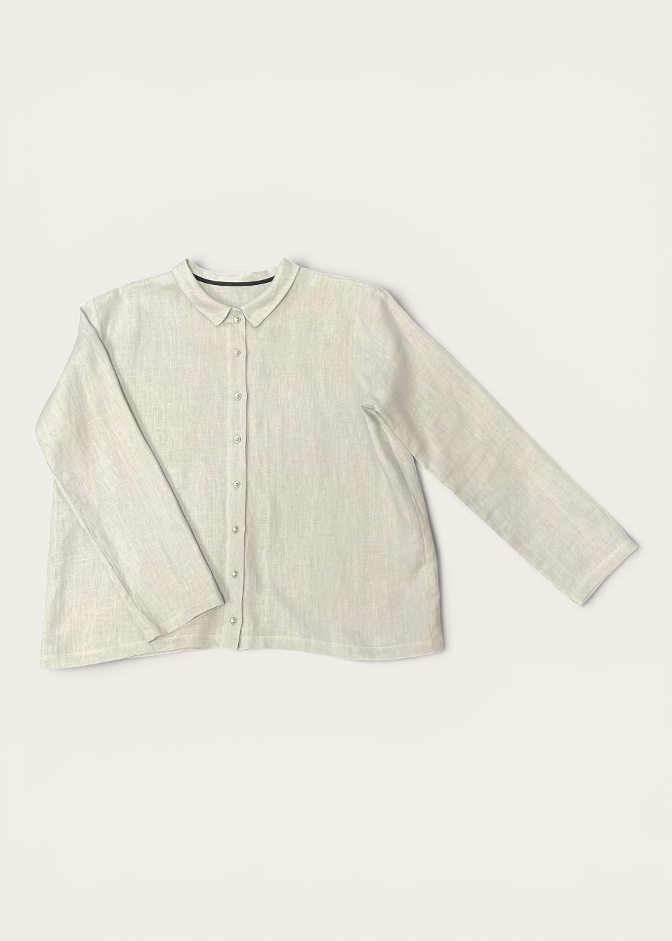 Chemise 05, lin gris nuage - LE VESTIAIRE DE JEANNE