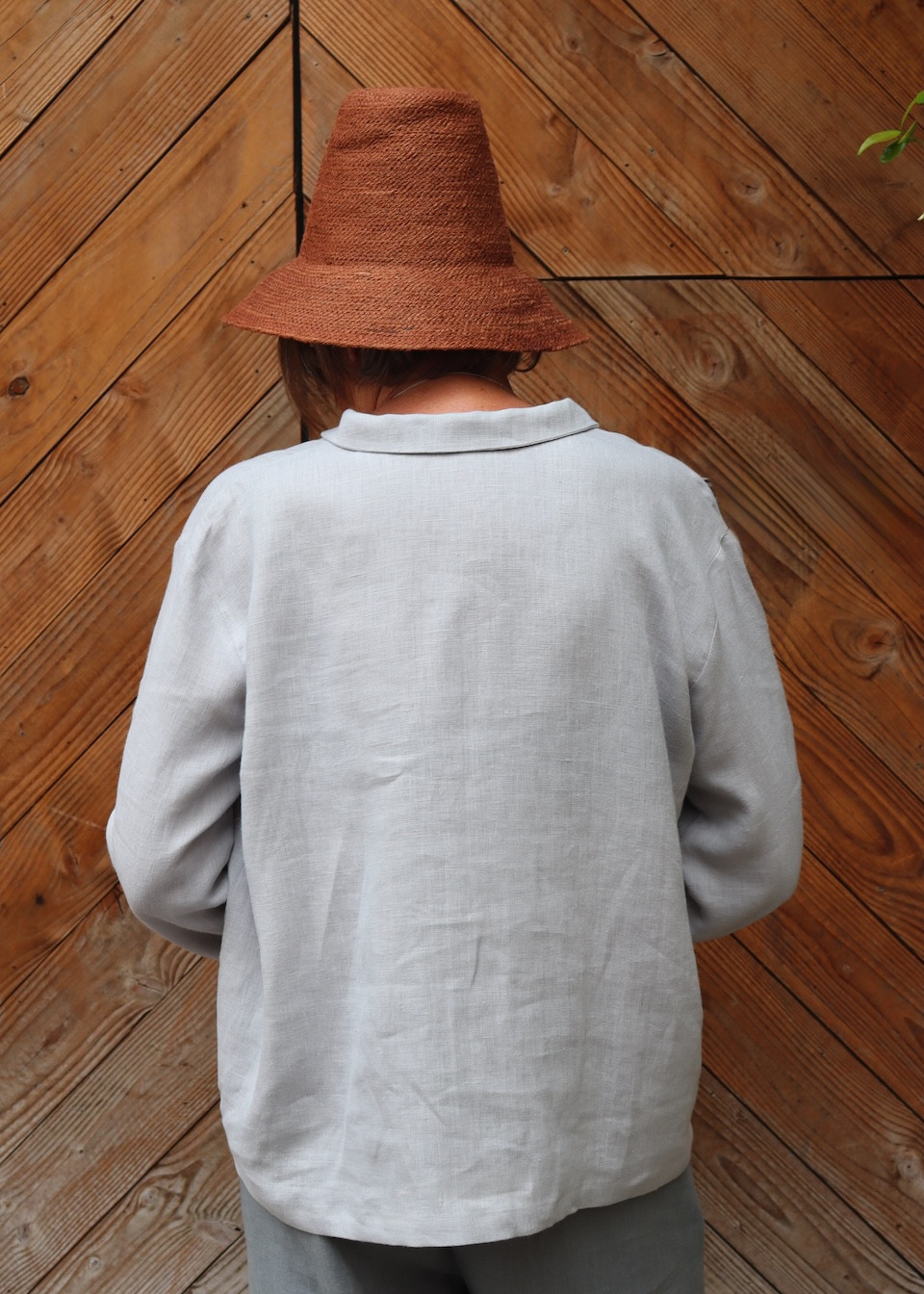 Chemise 05, lin gris nuage - LE VESTIAIRE DE JEANNE