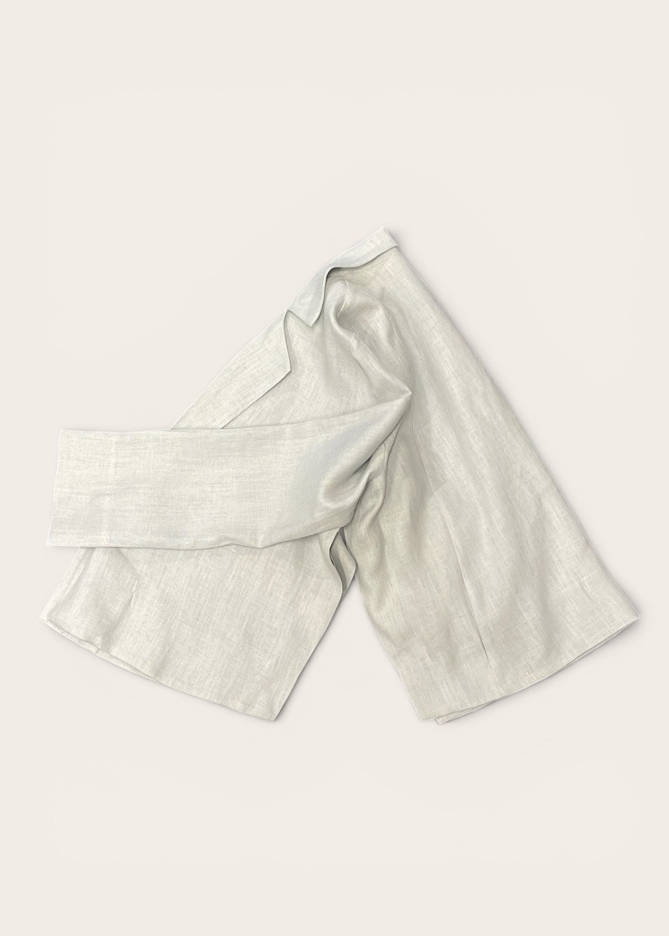 Jacket 08, cloud grey linen - LE VESTIAIRE DE JEANNE