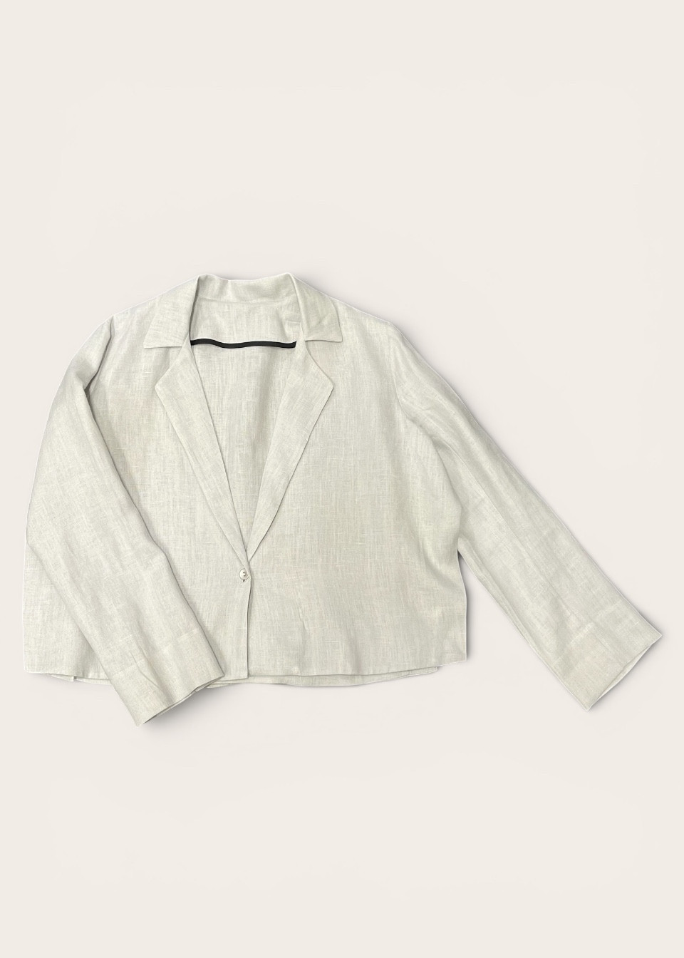 Veste 08, lin gris nuage - LE VESTIAIRE DE JEANNE