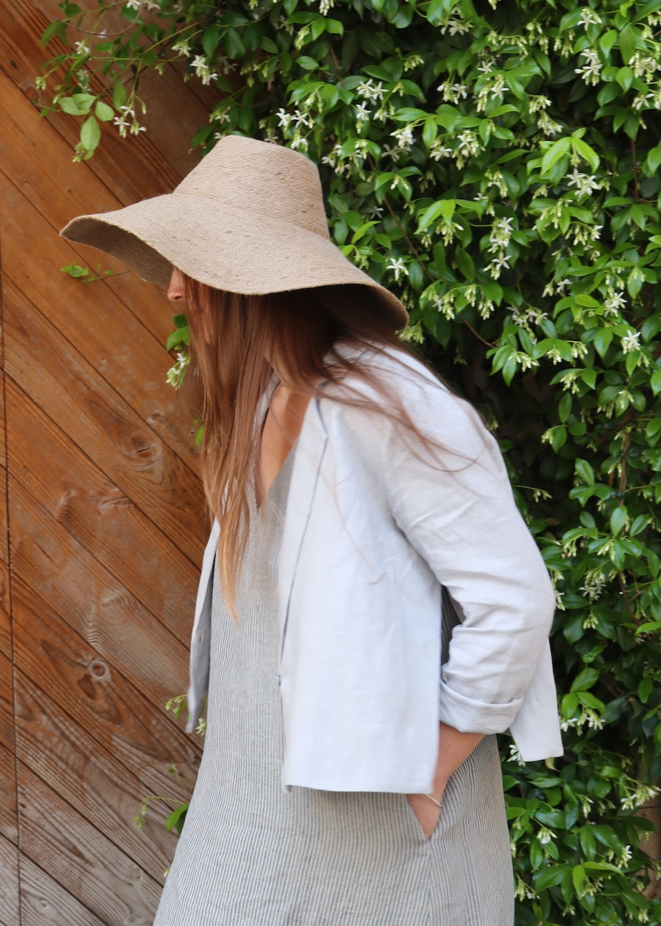 Veste 08, lin gris nuage - LE VESTIAIRE DE JEANNE