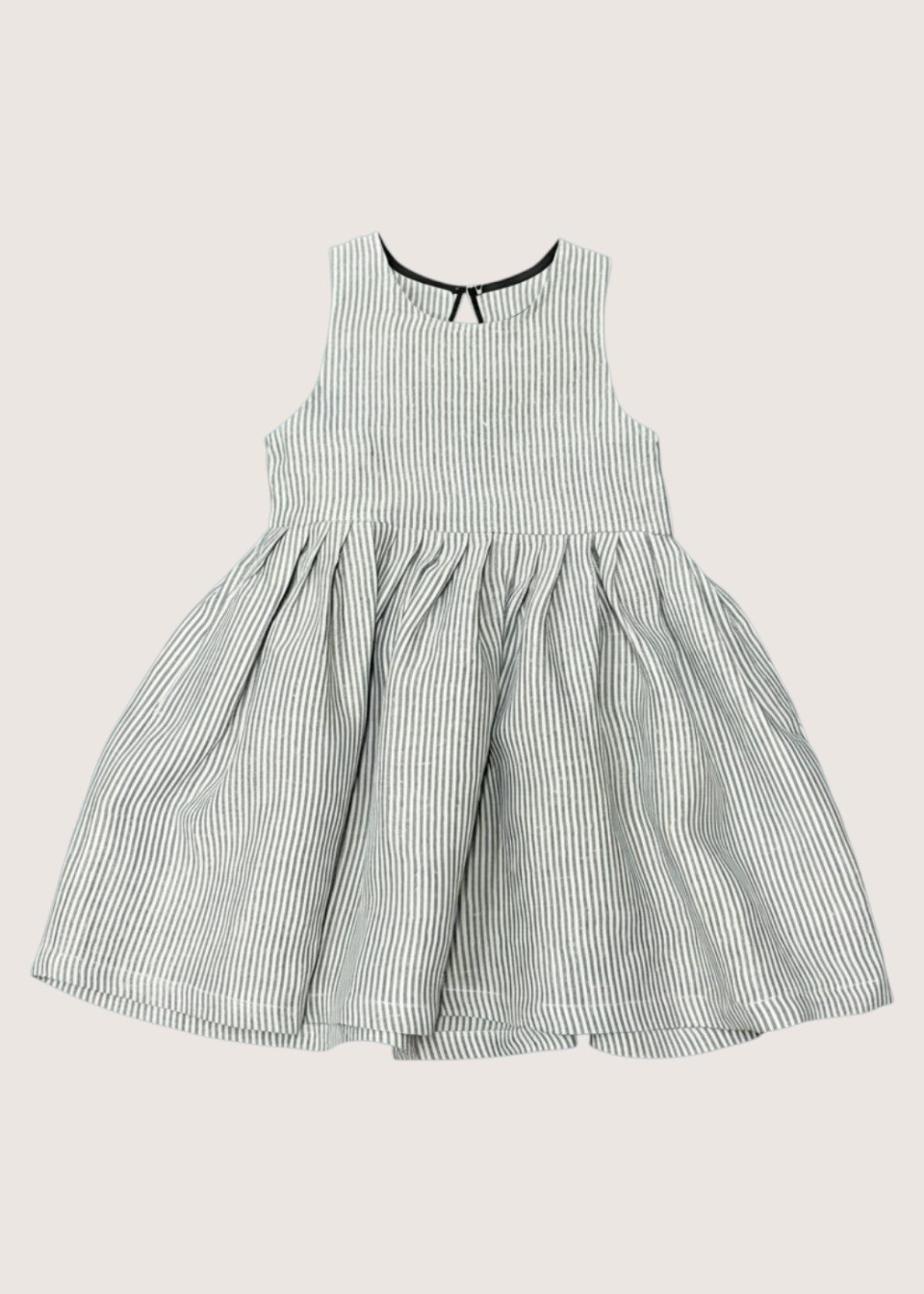Striped pleated dress for kids - LE VESTIAIRE DE JEANNE