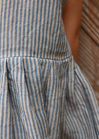Robe à plis rayée pour enfant - LE VESTIAIRE DE JEANNE