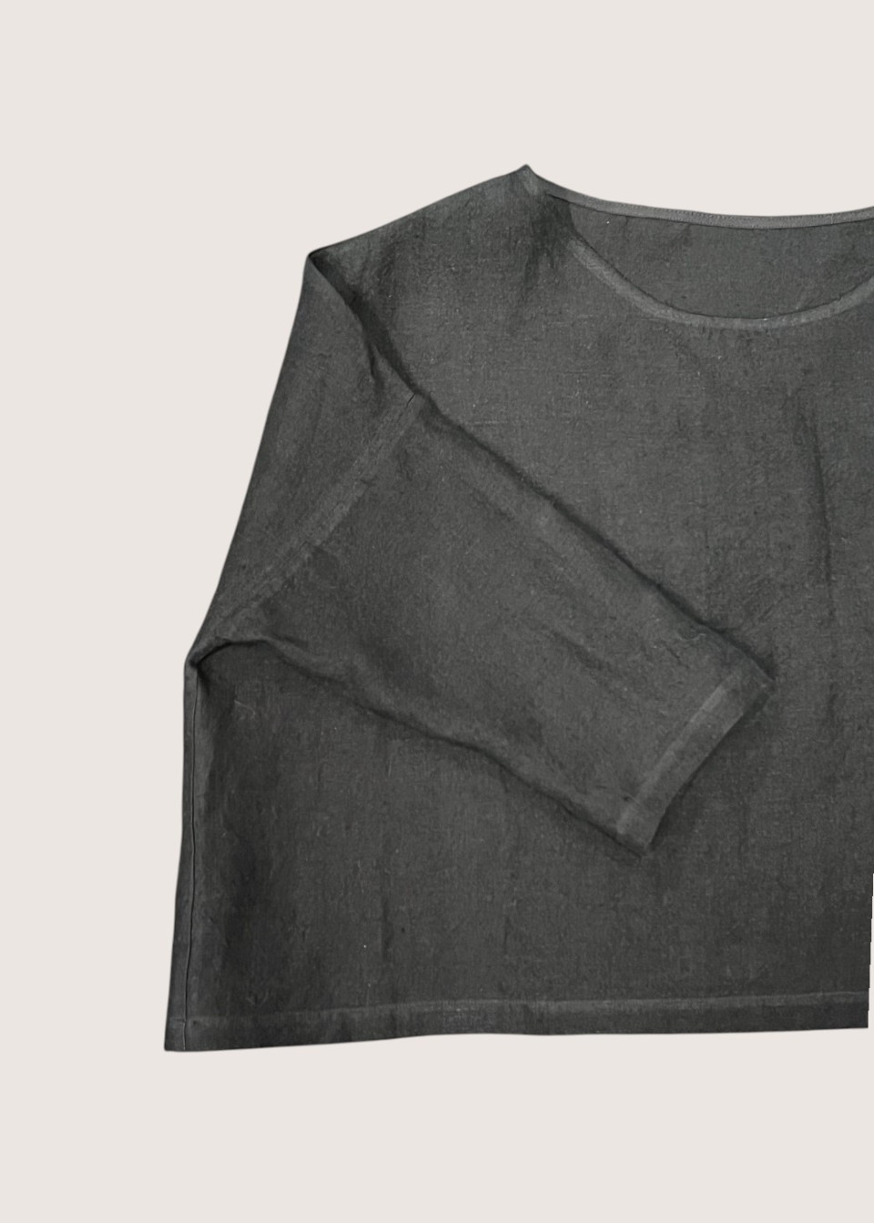 Pull 03 en lin noir - LE VESTIAIRE DE JEANNE