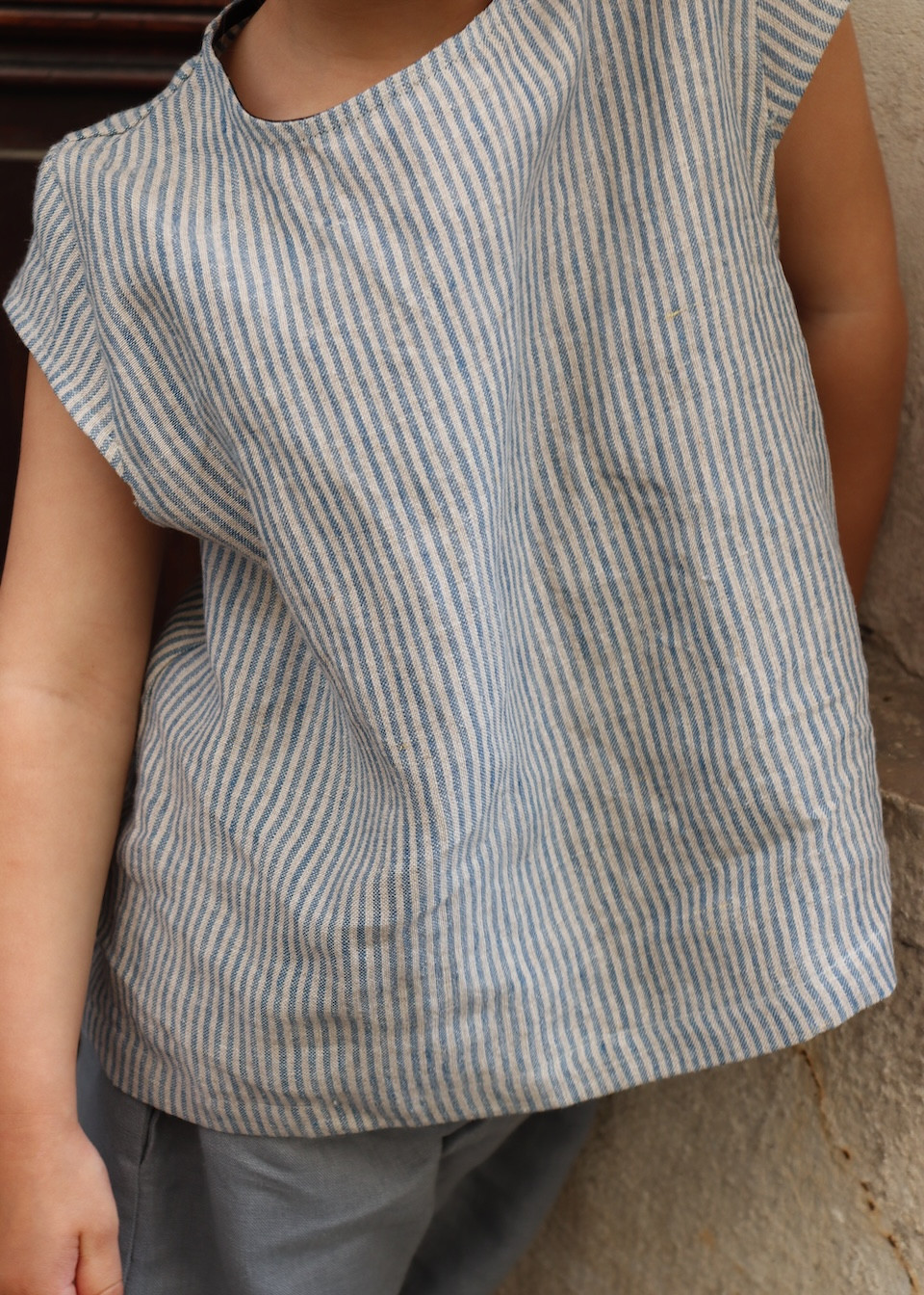 Striped short sleeves blouse - LE VESTIAIRE DE JEANNE