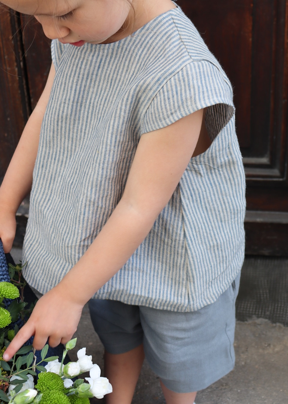 Striped short sleeves blouse - LE VESTIAIRE DE JEANNE