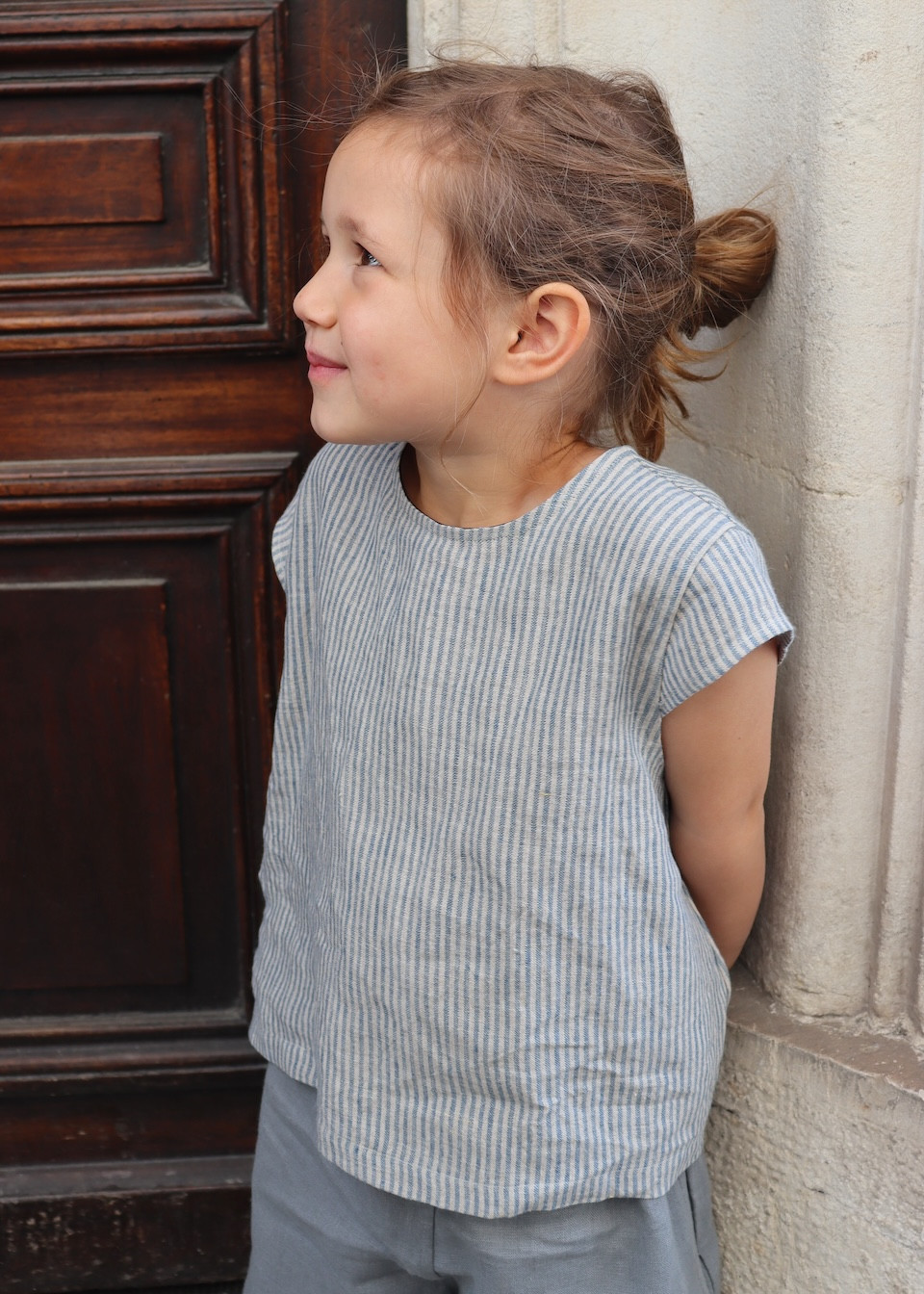 Striped short sleeves blouse - LE VESTIAIRE DE JEANNE