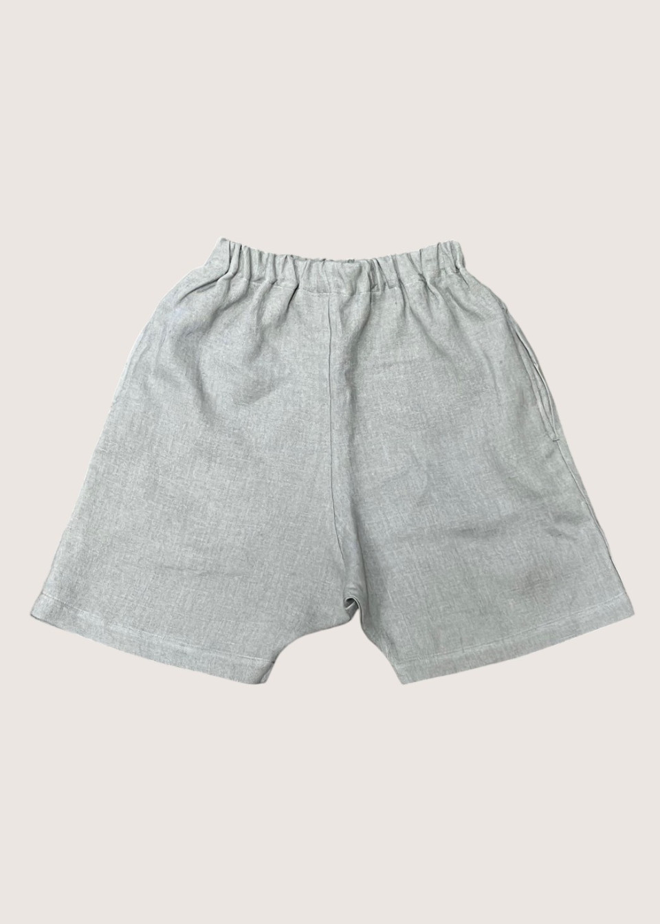 Bermuda shorts storm blue linen - LE VESTIAIRE DE JEANNE