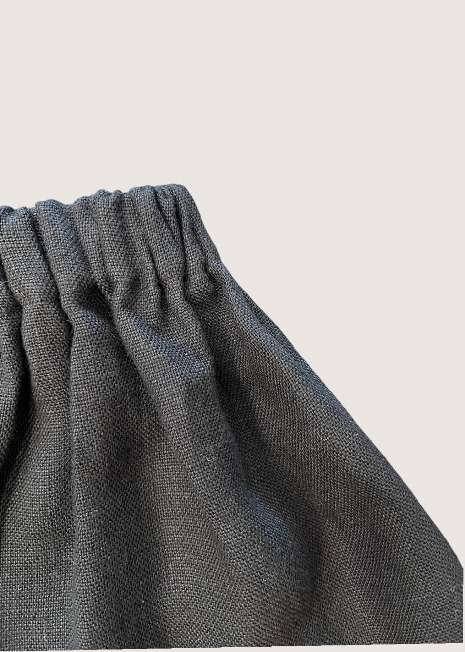 Kid skirt in black heavy linen - LE VESTIAIRE DE JEANNE