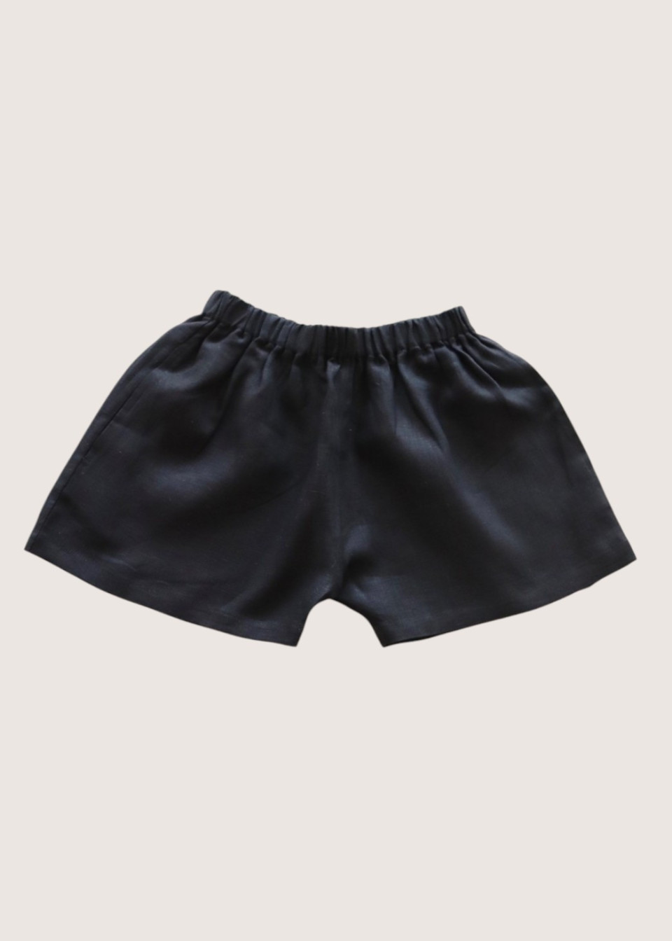 Short, black linen