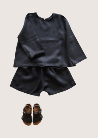 Short Uniforme, lin noir