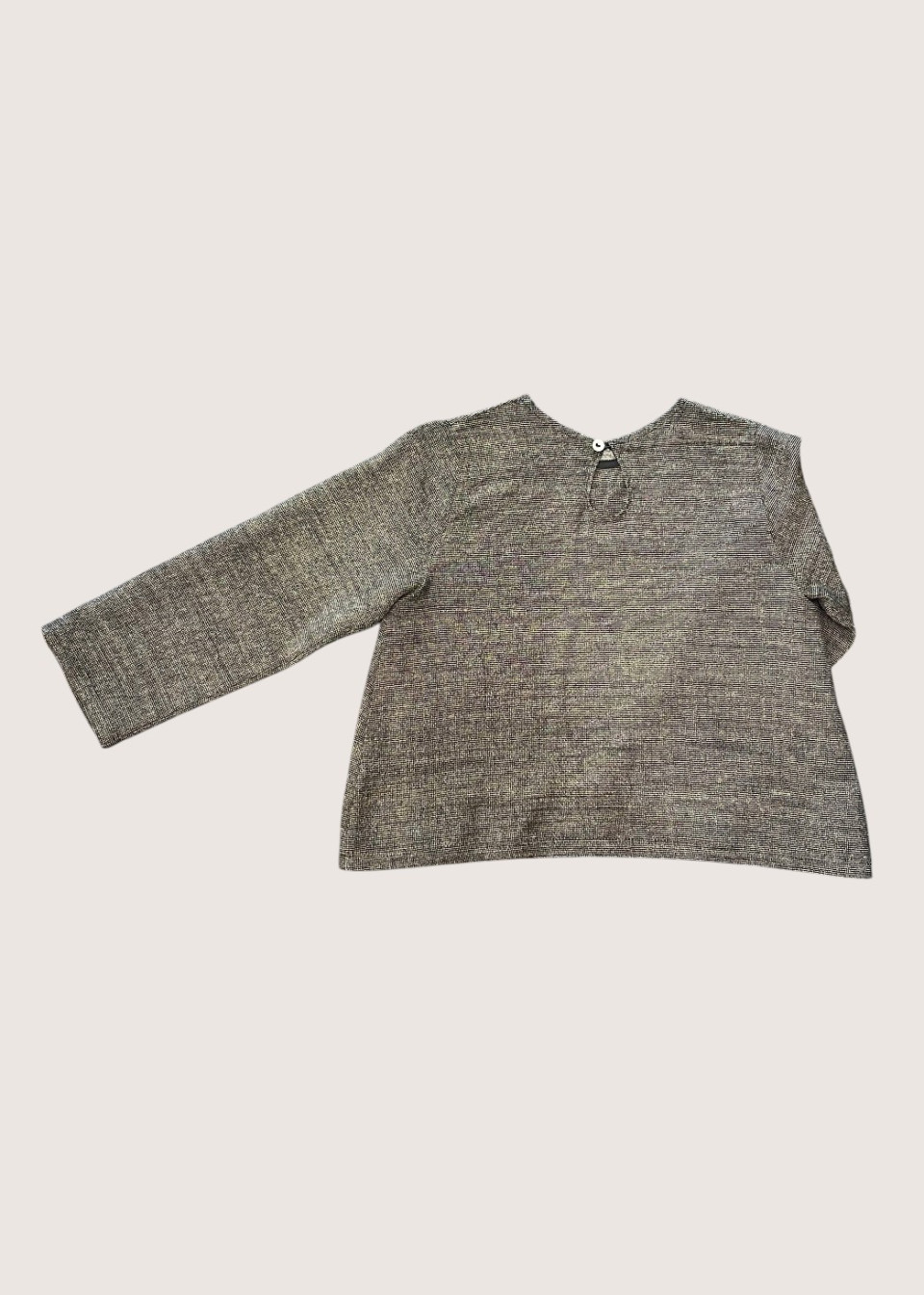 Blouse manches longues,  lainage fin beige
