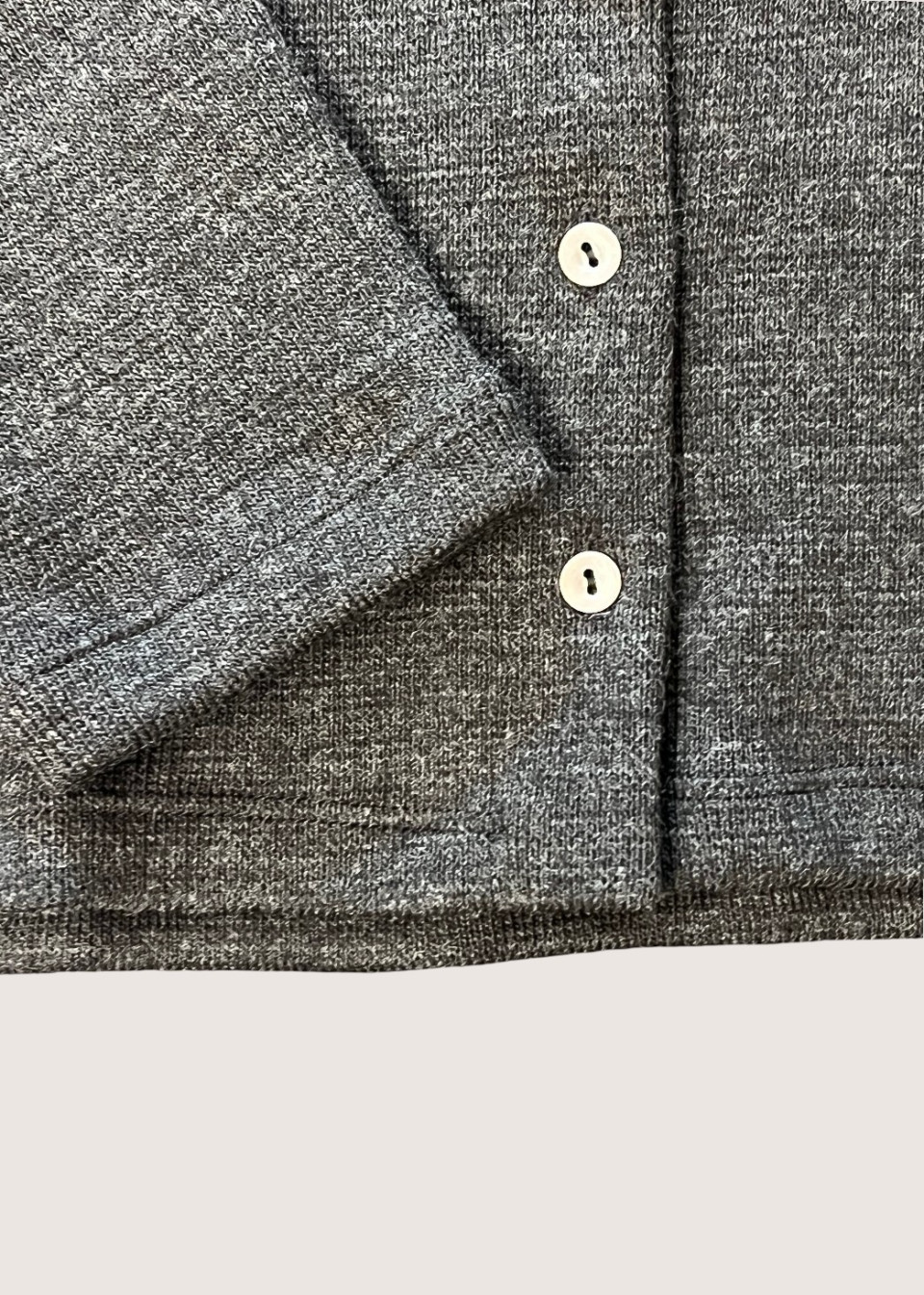 Dark grey heavy jersey cardigan for kids - LE VESTIAIRE DE JEANNE