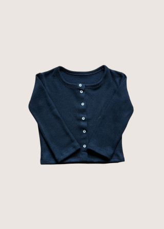 Gilet en jersey épais noir pour enfant - LE VESTIAIRE DE JEANNE