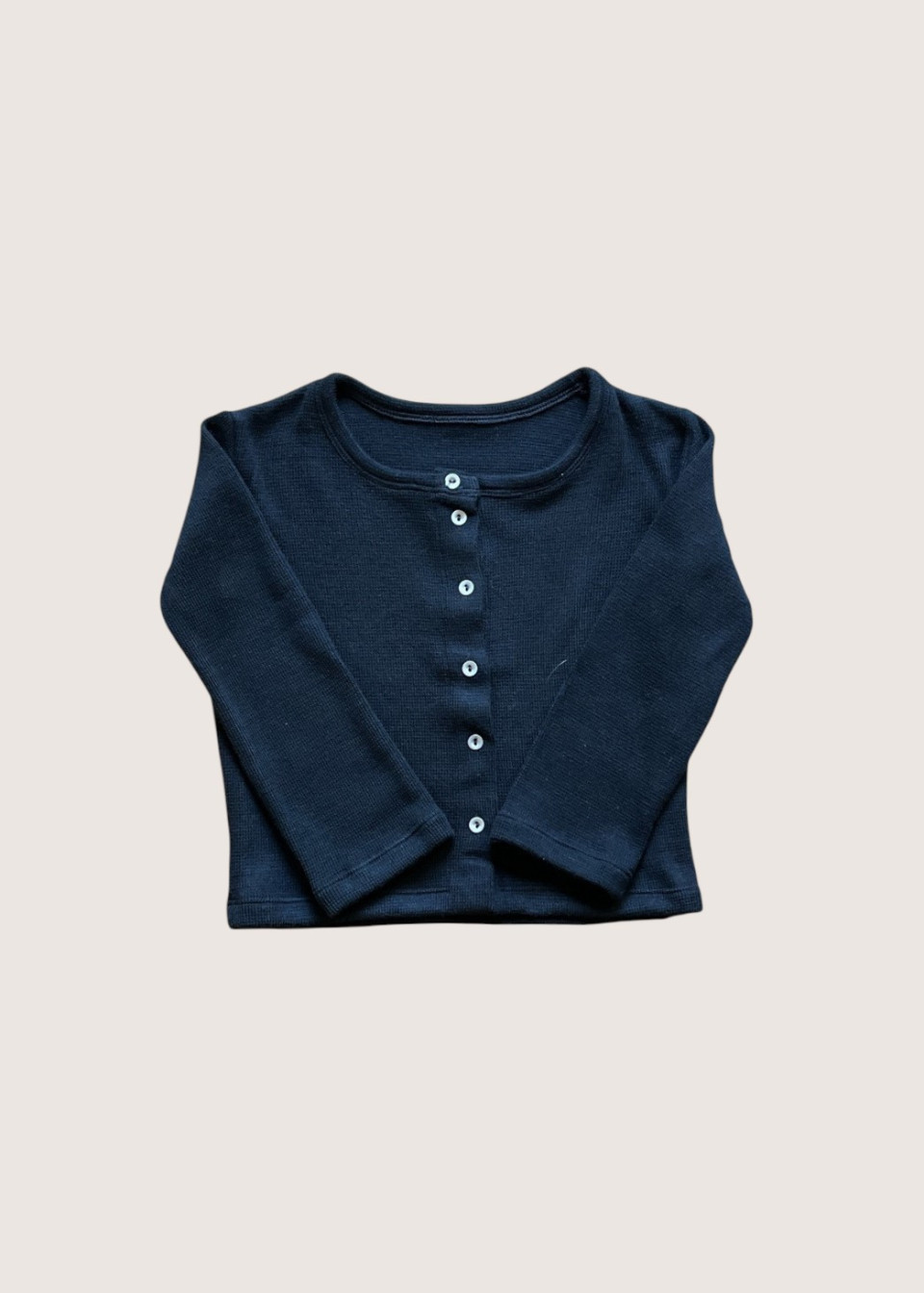 Black heavy jersey cardigan for kids - LE VESTIAIRE DE JEANNE