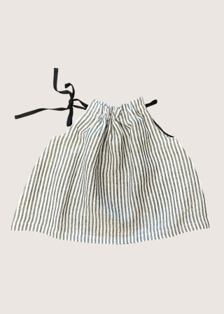 Blouse nouée en lin rayures claires - LE VESTIAIRE DE JEANNE