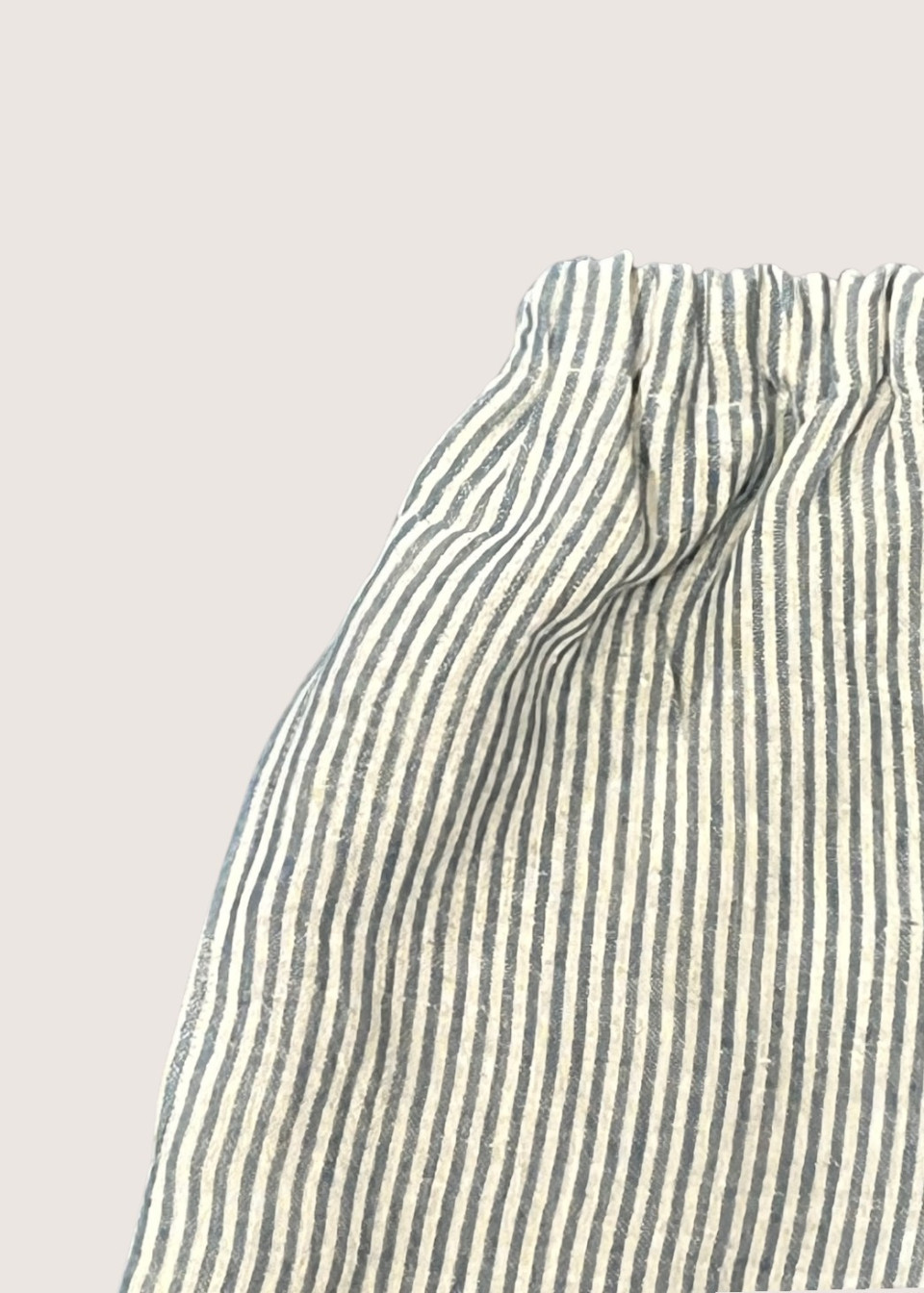 Kid trousers in sky blue stripes linen - LE VESTIAIRE DE JEANNE