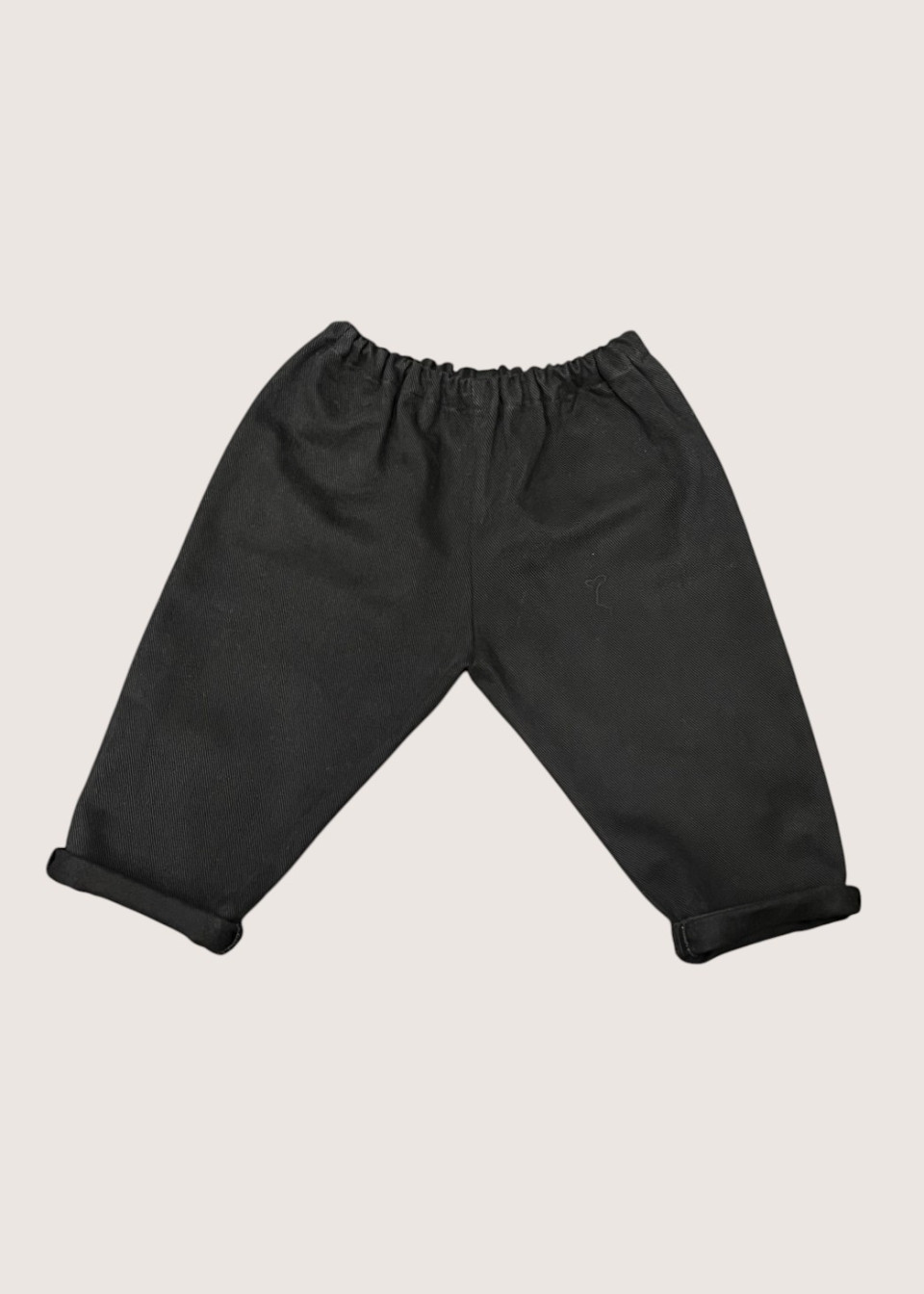 Baby trousers in black denim - LE VESTIAIRE DE JEANNE