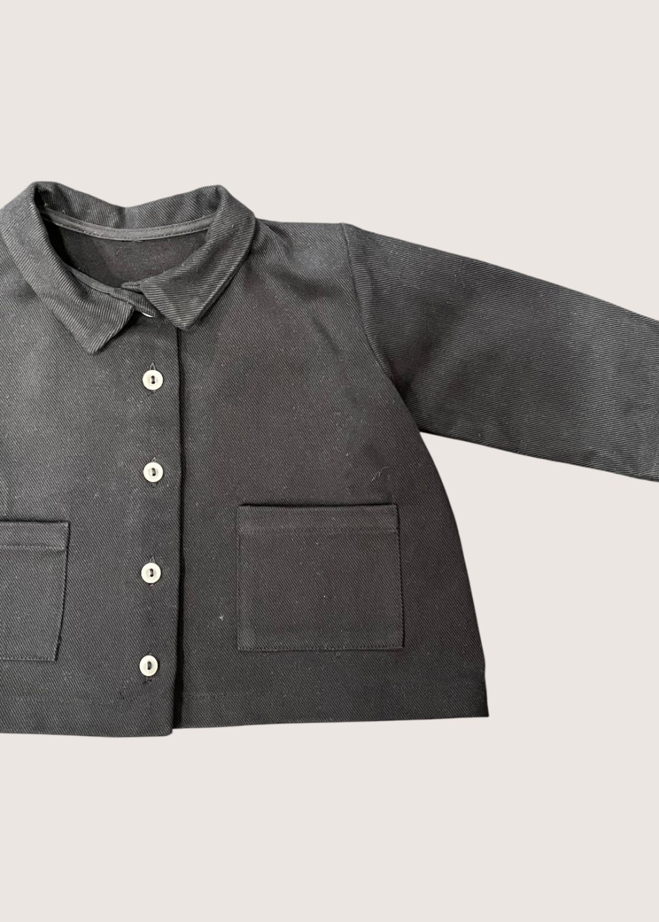 Baby jacket in black denim - LE VESTIAIRE DE JEANNE