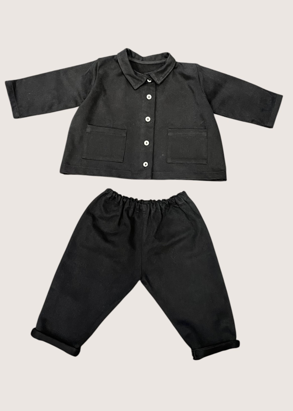 Baby jacket in black denim - LE VESTIAIRE DE JEANNE