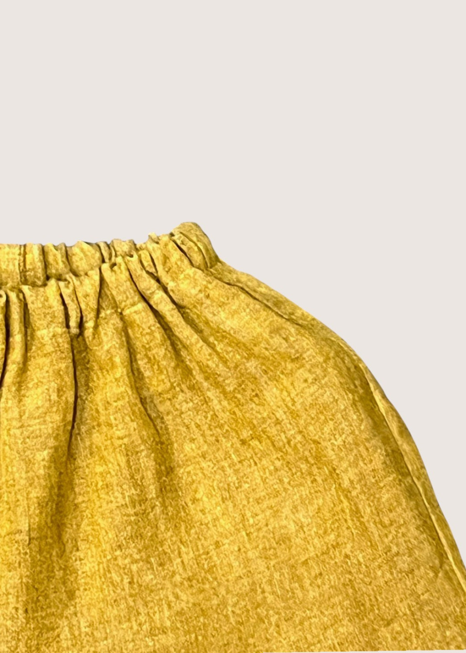 Pantalon bébé en lin moutarde - LE VESTIAIRE DE JEANNE