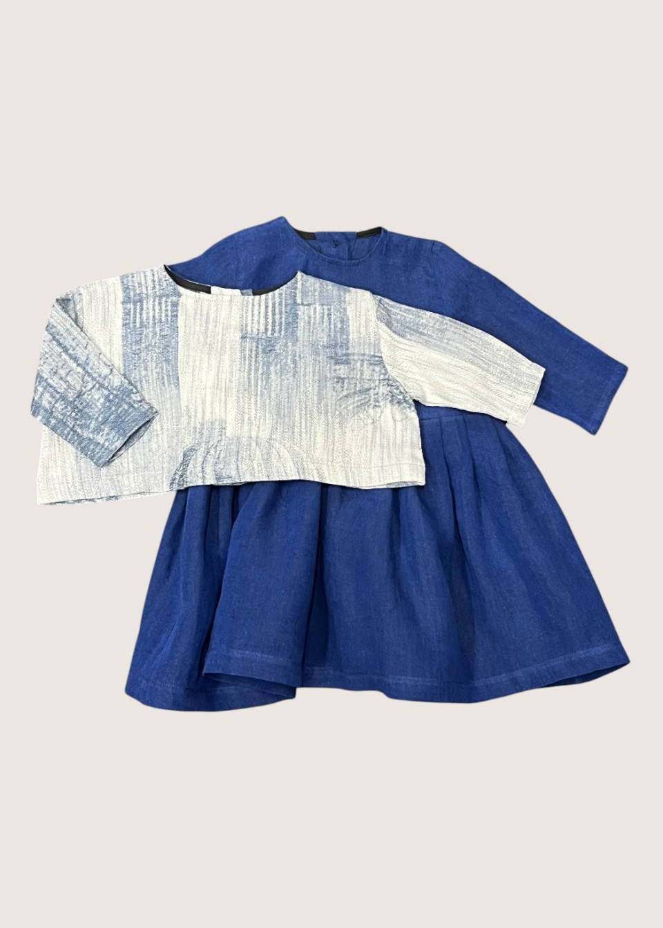 Pull bébé en jacquard bleu - LE VESTIAIRE DE JEANNE