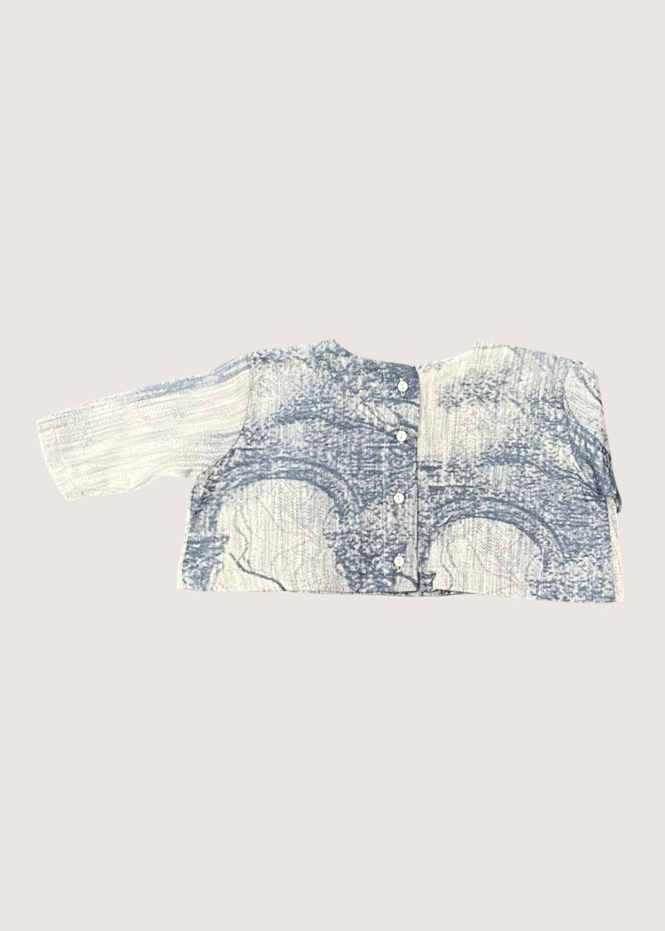 Pull bébé en jacquard bleu - LE VESTIAIRE DE JEANNE