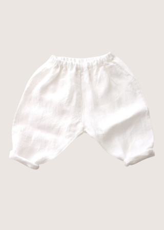 Classic trousers, white linen
