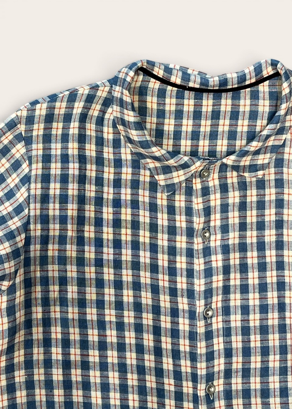 Chemise 09 en lin écossais  - LE VESTIAIRE DE JEANNE