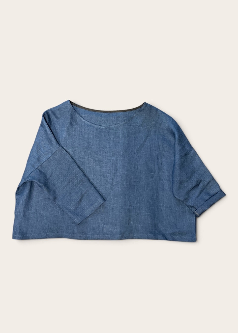Pull 03 en lin bleu nuit - LE VESTIAIRE DE JEANNE