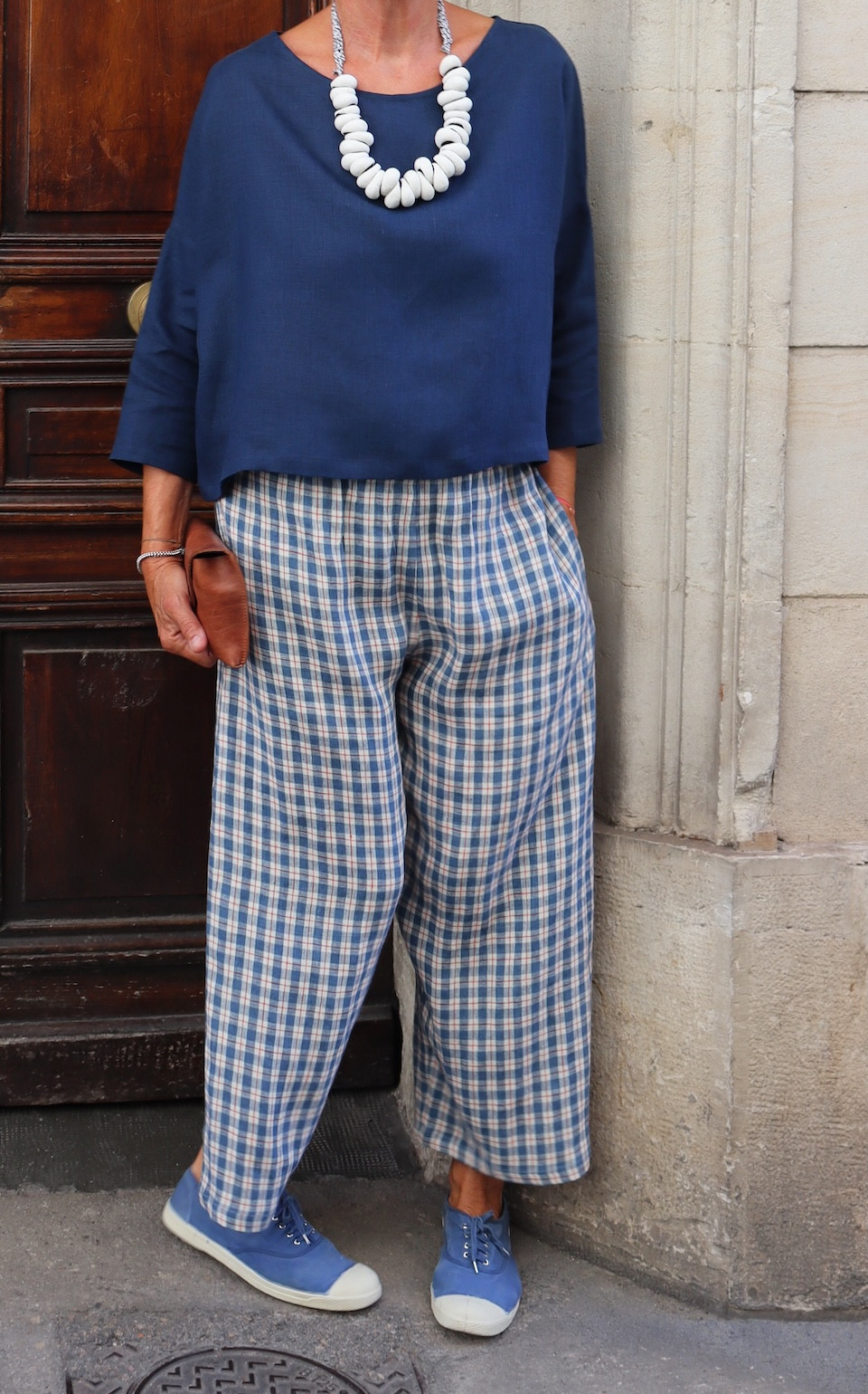 Pull 03 en lin bleu nuit - LE VESTIAIRE DE JEANNE