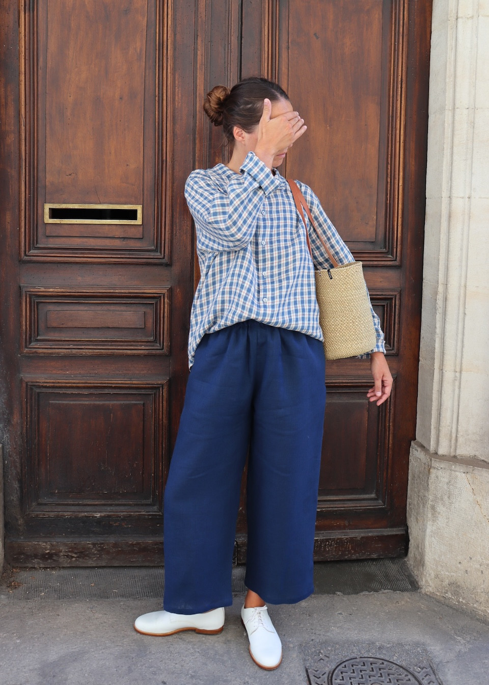 Chemise 09 en lin écossais  - LE VESTIAIRE DE JEANNE
