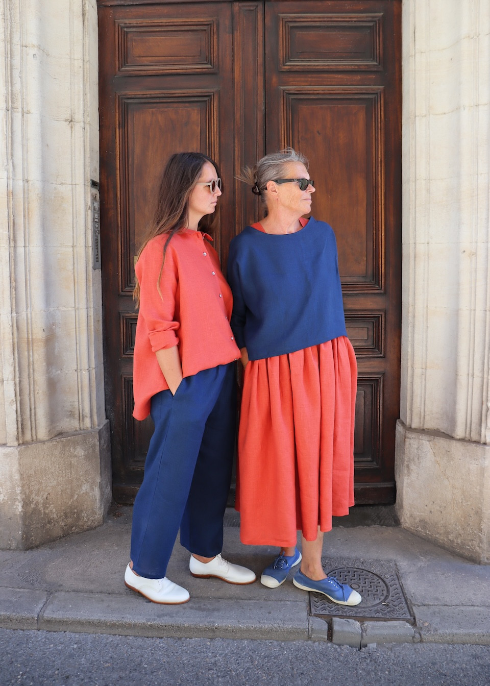 Pull 03 en lin bleu nuit - LE VESTIAIRE DE JEANNE