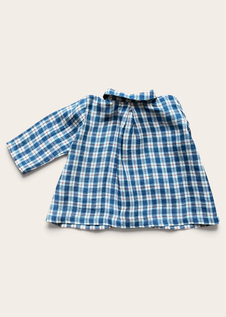 Chemise col Claudine, lin écossais - LE VESTIAIRE DE JEANNE