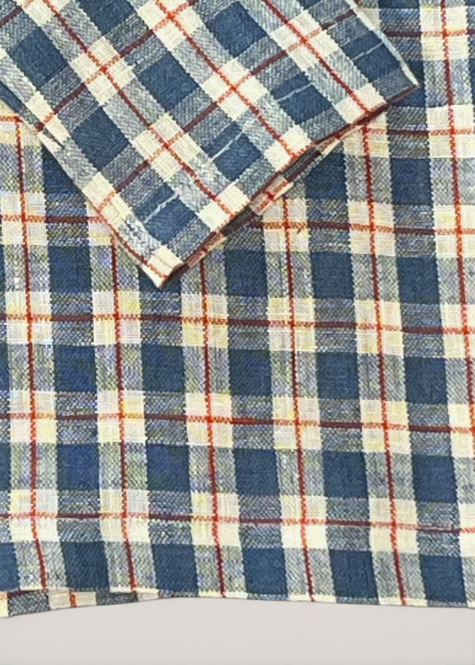 Baby blouse in tartan linen - LE VESTIAIRE DE JEANNE
