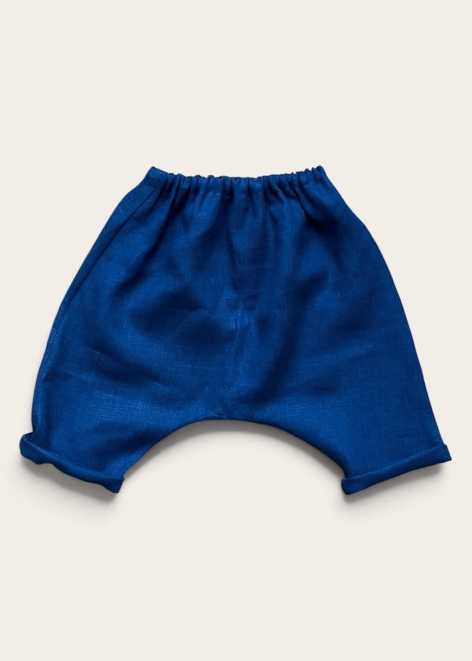 Sarouel pour bébé en lin bleu nuit - LE VESTIAIRE DE JEANNE