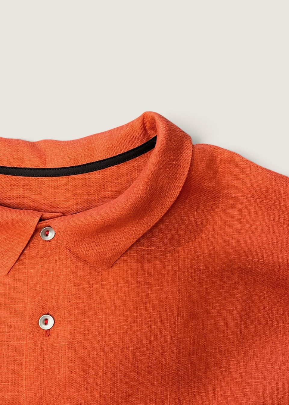 Shirt 09 in tartan linen - LE VESTIAIRE DE JEANNE