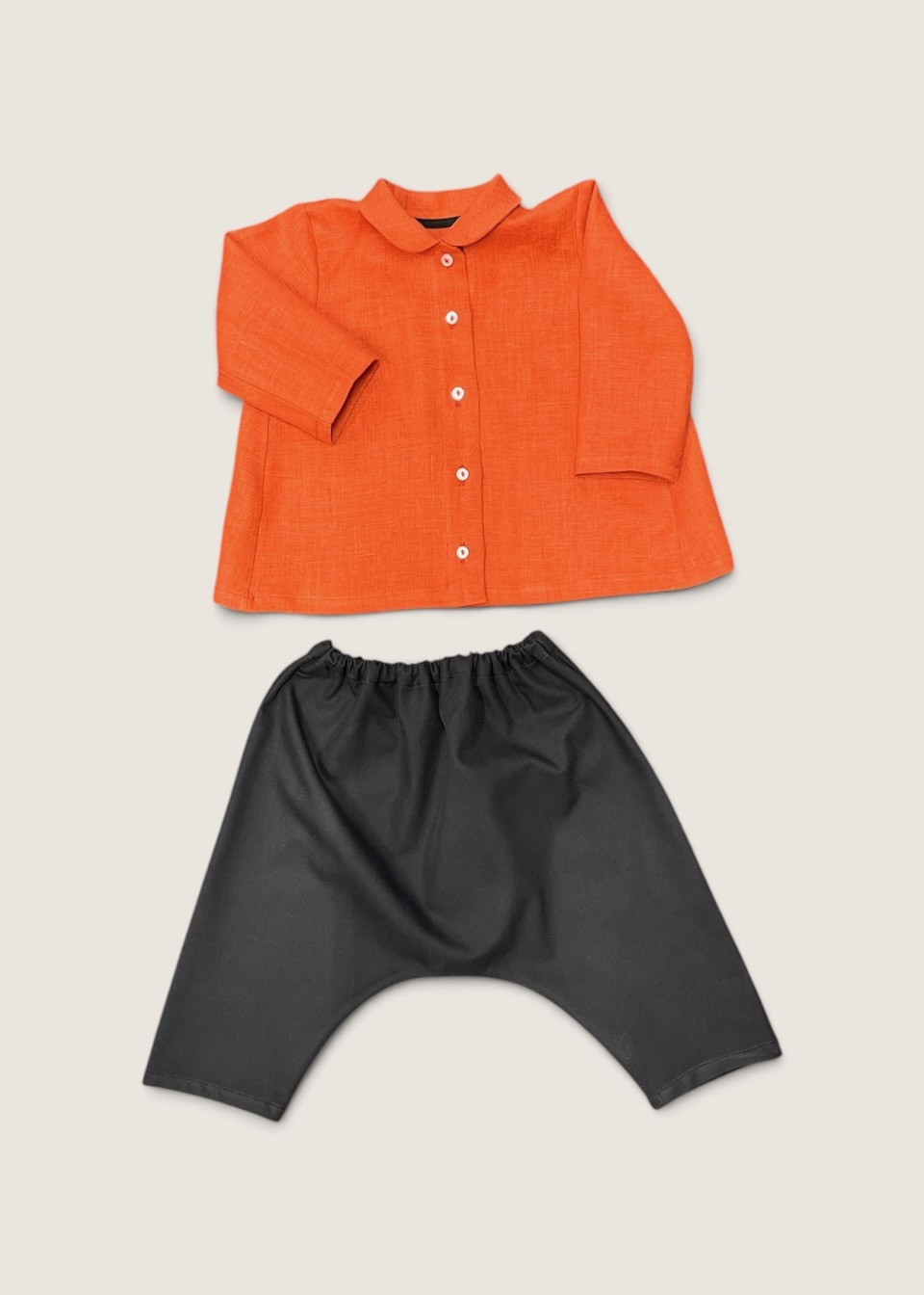 Baby saroual in midnight blue cotton - LE VESTIAIRE DE JEANNE