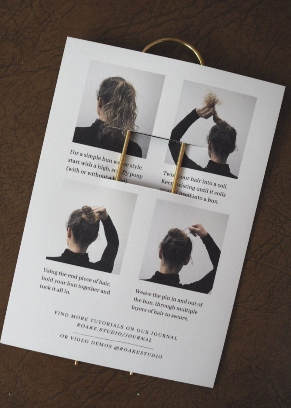 Épingle à cheveux en laiton en forme de D - ROAKE STUDIO