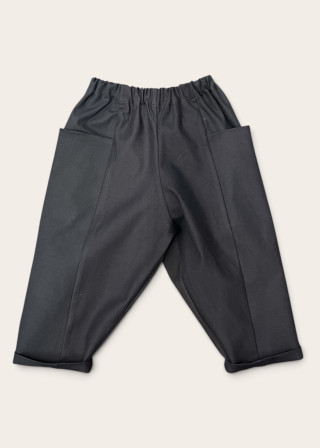 Pantalon 09 enfant en toile bleu nuit - LE VESTIAIRE DE JEANNE