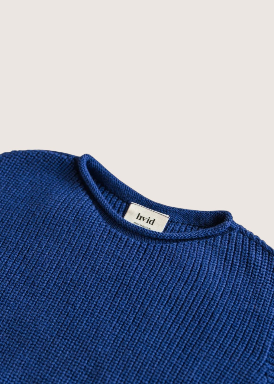 Pull HARVEY en laine merinos bleu cobalt - HVID