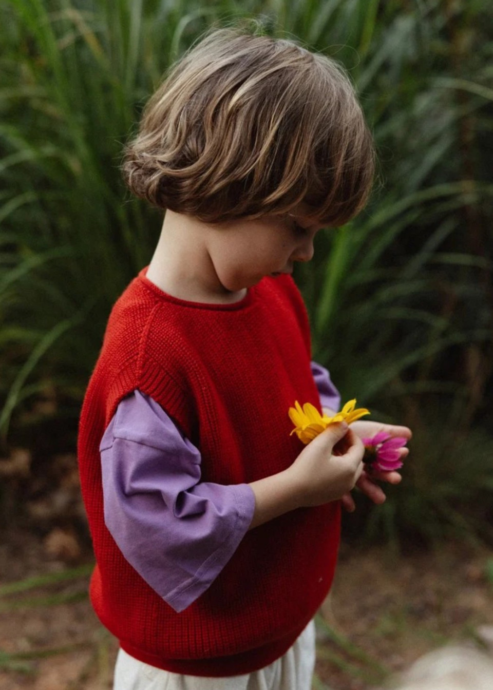 Pull HARVEY en laine merinos rouge - HVID