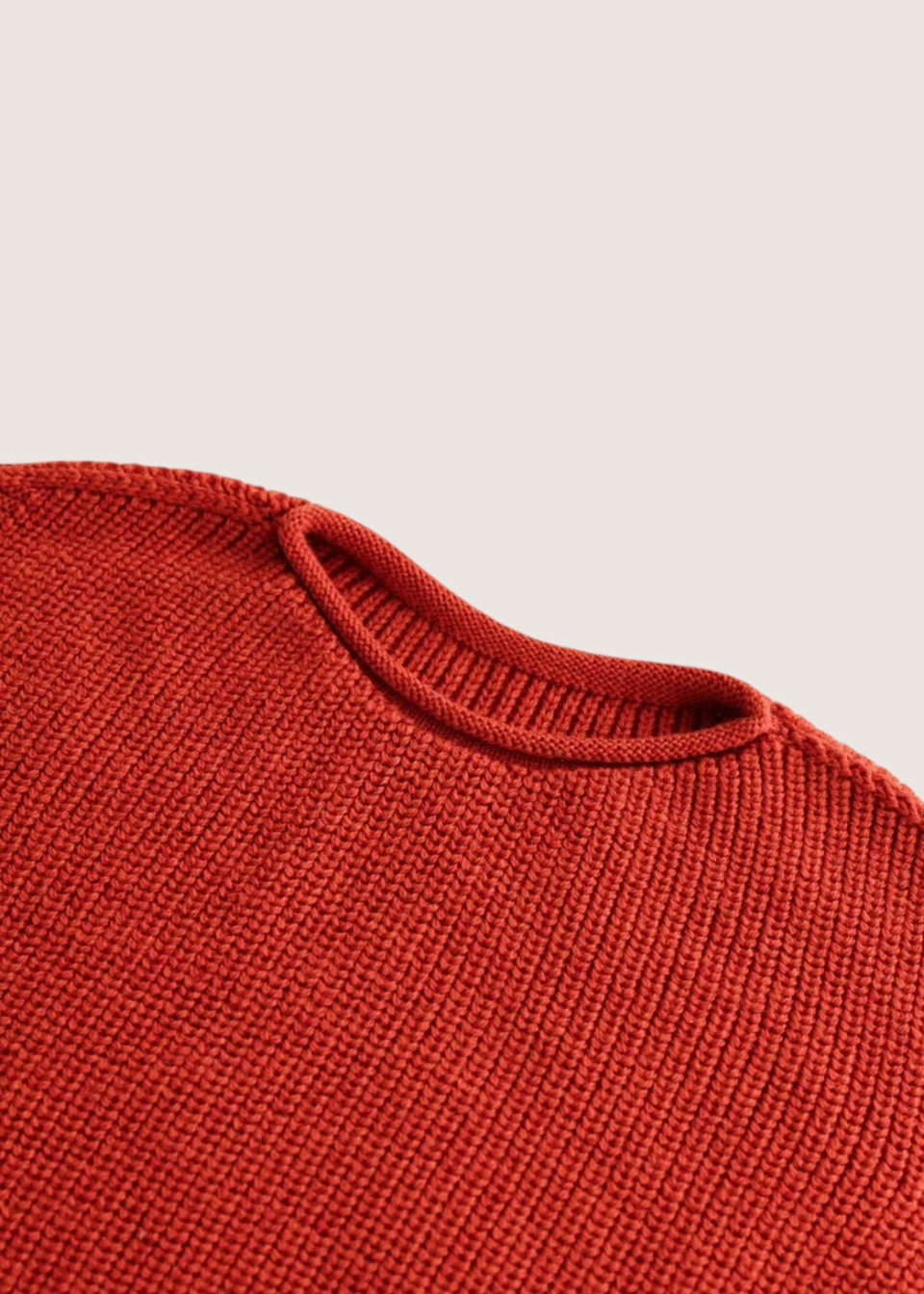 Pull HARVEY en laine merinos rouge - HVID