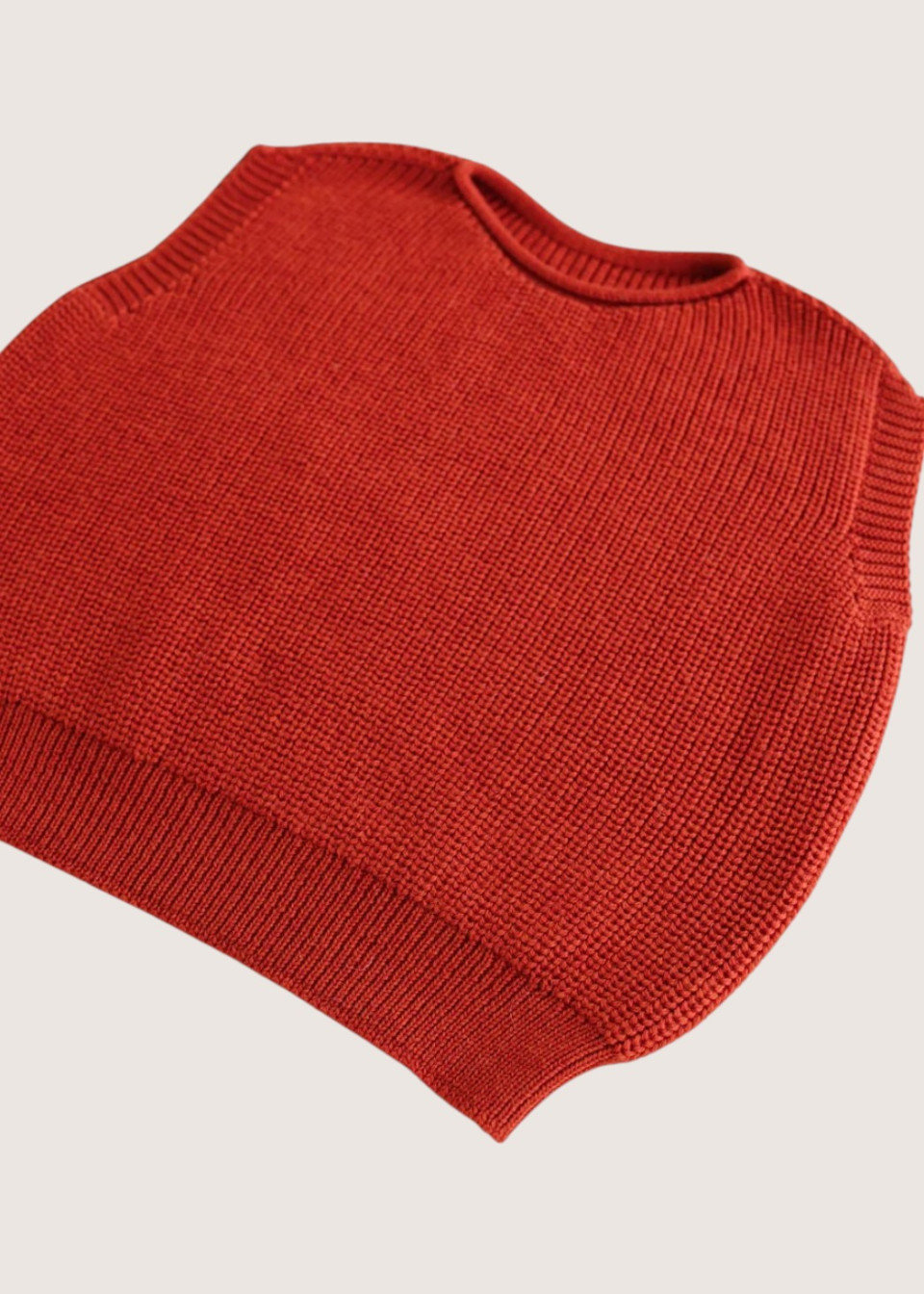 Pull HARVEY en laine merinos rouge - HVID